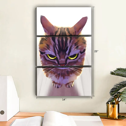 Funny Cat Art - Canvas Wall Art - Abstract Funny Living Room Decor| Liberty Signs #SZ113