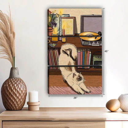 Funny Cat Art - Canvas Wall Art - Abstract Funny Living Room Decor| Liberty Signs #SZ116