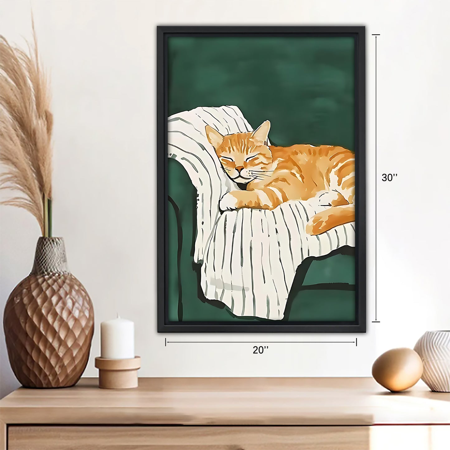 Funny Cat Art - Canvas Wall Art - Abstract Funny Living Room Decor| Liberty Signs #SZ117