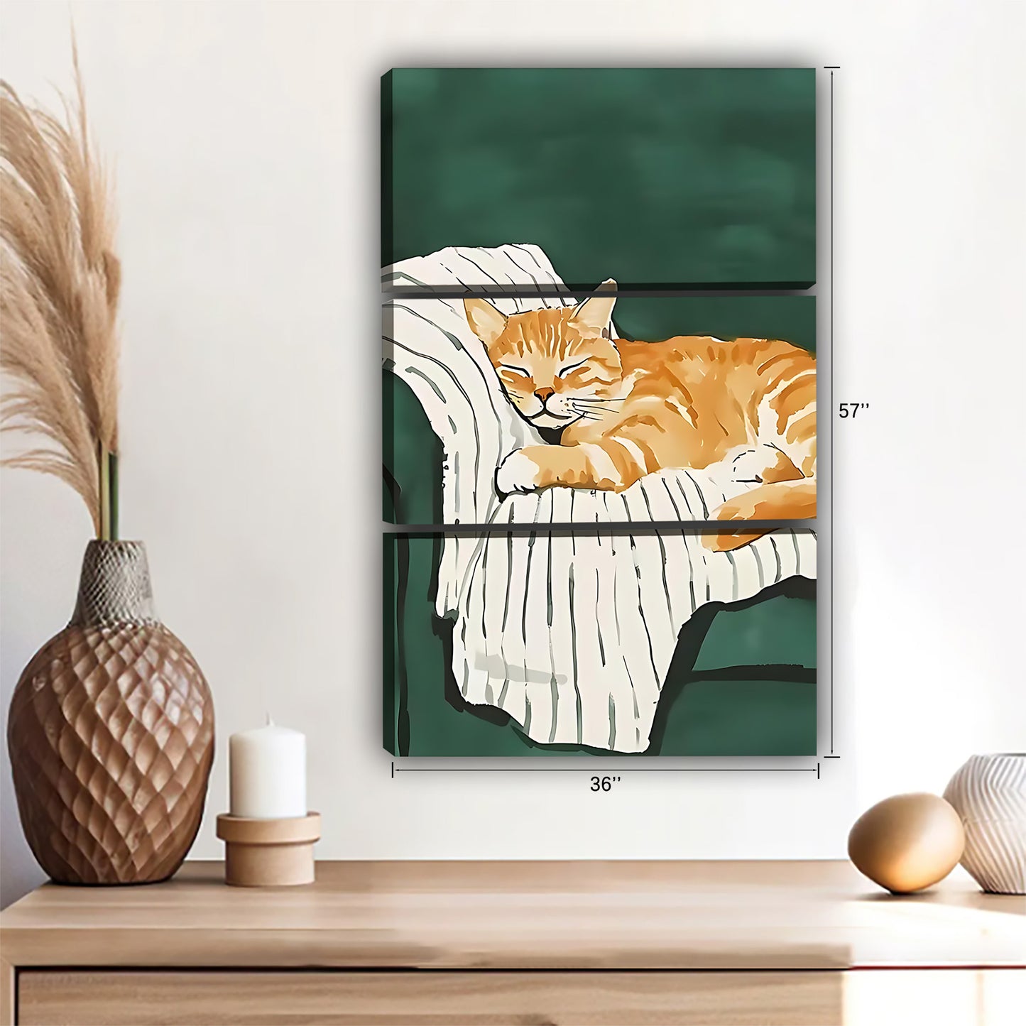 Funny Cat Art - Canvas Wall Art - Abstract Funny Living Room Decor| Liberty Signs #SZ117