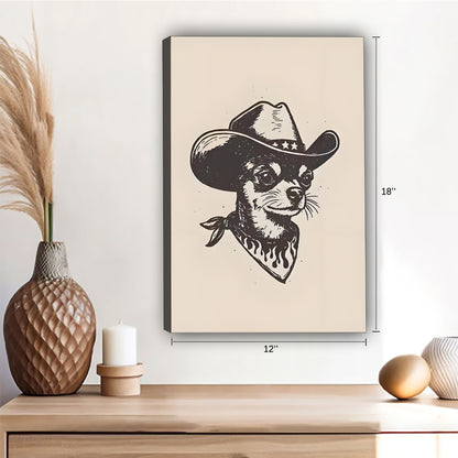 Funny Dog Art - Canvas Wall Art - Abstract Funny Living Room Decor| Liberty Signs #SZ118