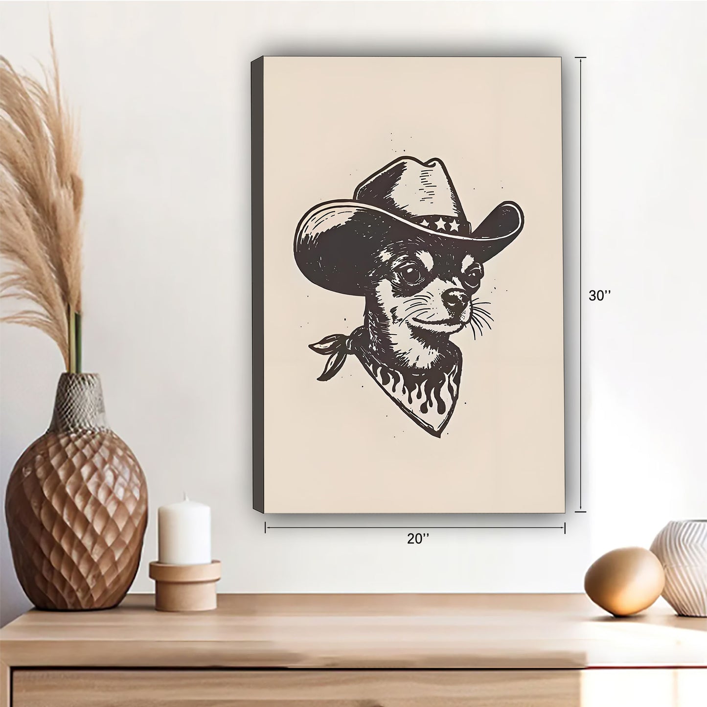 Funny Dog Art - Canvas Wall Art - Abstract Funny Living Room Decor| Liberty Signs #SZ118