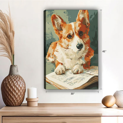 Funny Dog Art - Canvas Wall Art - Abstract Funny Living Room Decor| Liberty Signs #SZ119