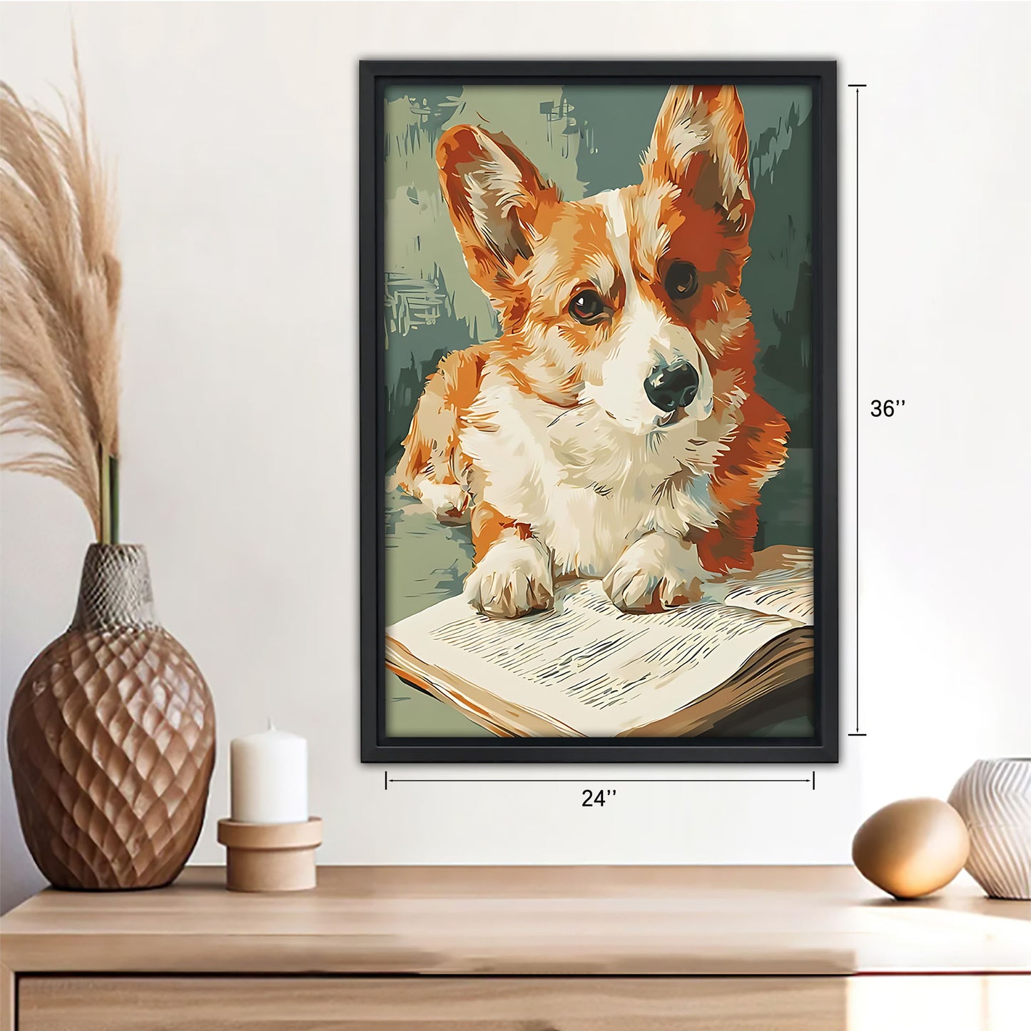 Funny Dog Art - Canvas Wall Art - Abstract Funny Living Room Decor| Liberty Signs #SZ119