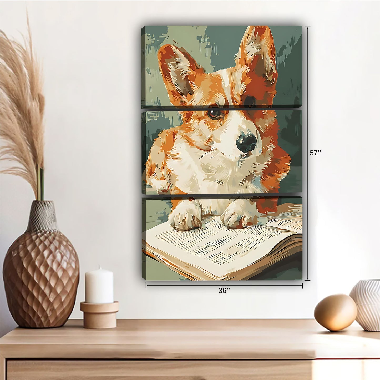 Funny Dog Art - Canvas Wall Art - Abstract Funny Living Room Decor| Liberty Signs #SZ119