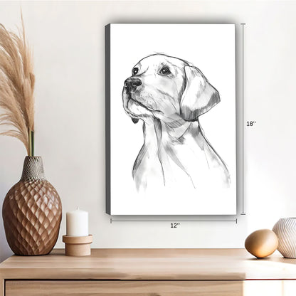 Funny Dog Art - Canvas Wall Art - Abstract Funny Living Room Decor| Liberty Signs #SZ120