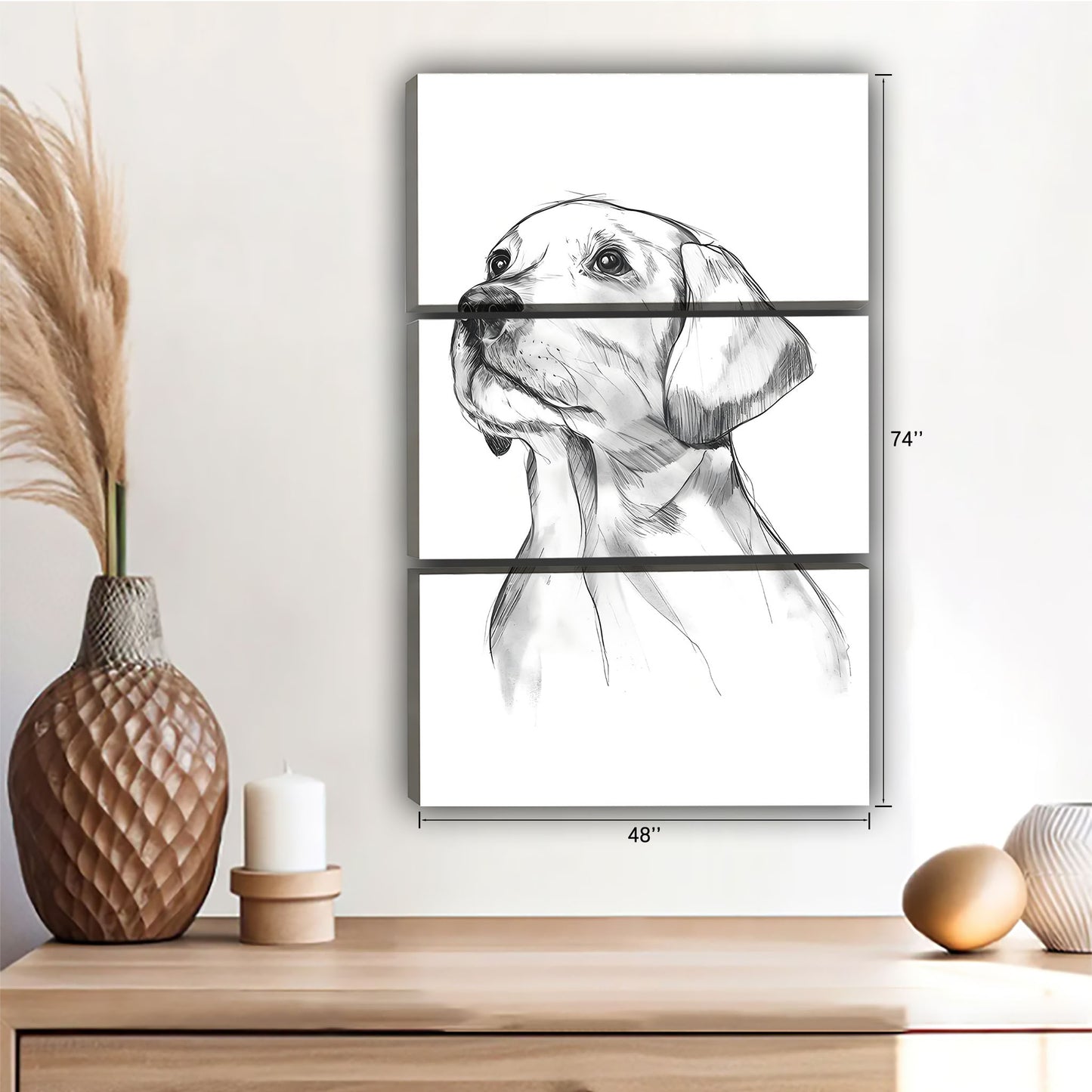 Funny Dog Art - Canvas Wall Art - Abstract Funny Living Room Decor| Liberty Signs #SZ120