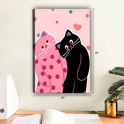 Funny Cat Art - Canvas Wall Art - Abstract Funny Living Room Decor| Liberty Signs #SZ122