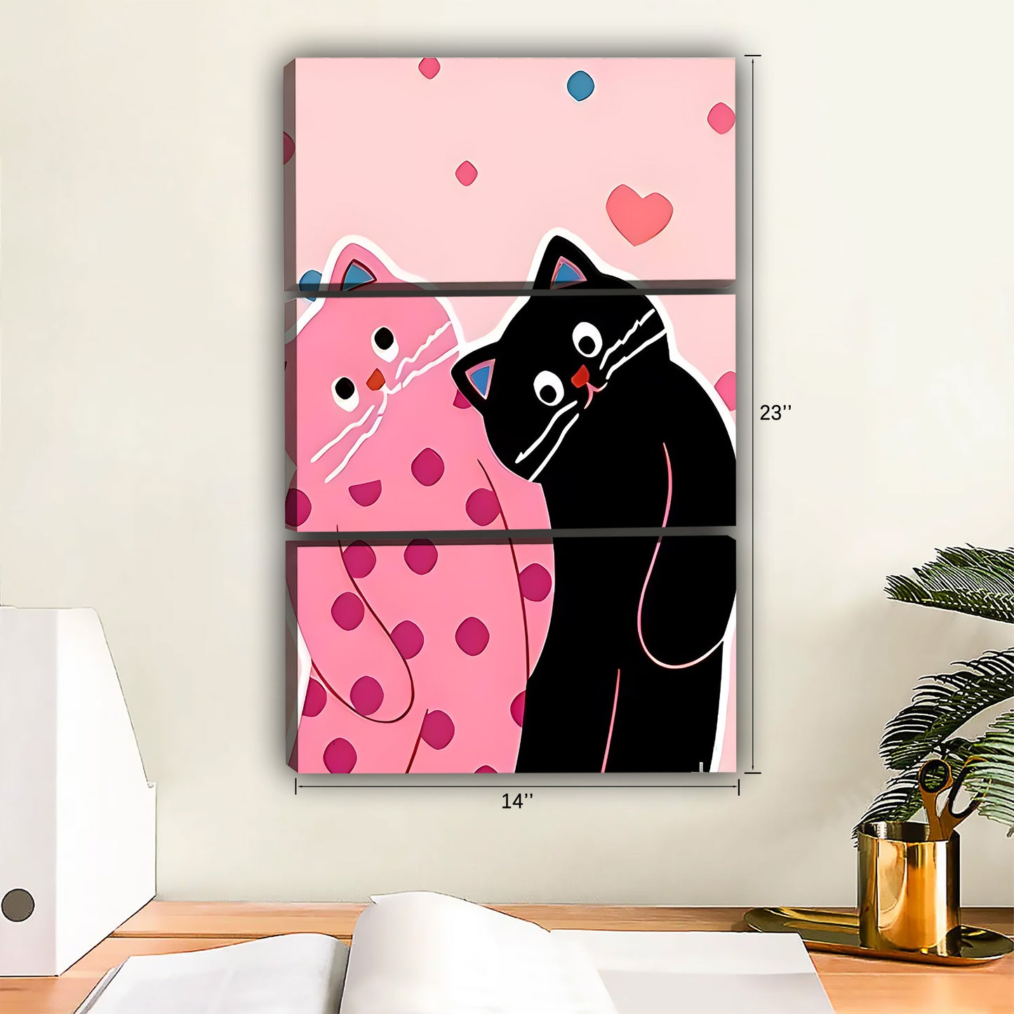 Funny Cat Art - Canvas Wall Art - Abstract Funny Living Room Decor| Liberty Signs #SZ122