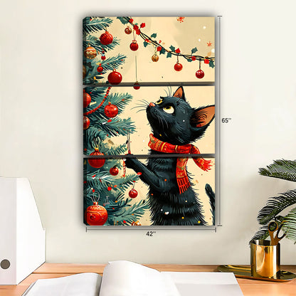 Funny Cat Art - Canvas Wall Art - Abstract Funny Living Room Decor| Liberty Signs #SZ123