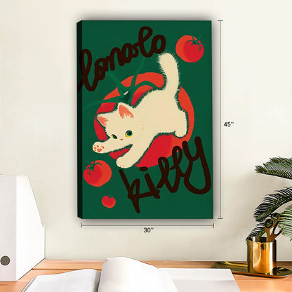Funny Cat Art - Canvas Wall Art - Abstract Funny Living Room Decor| Liberty Signs #SZ127