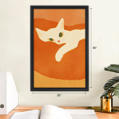 Funny Cat Art - Canvas Wall Art - Abstract Funny Living Room Decor| Liberty Signs #SZ128
