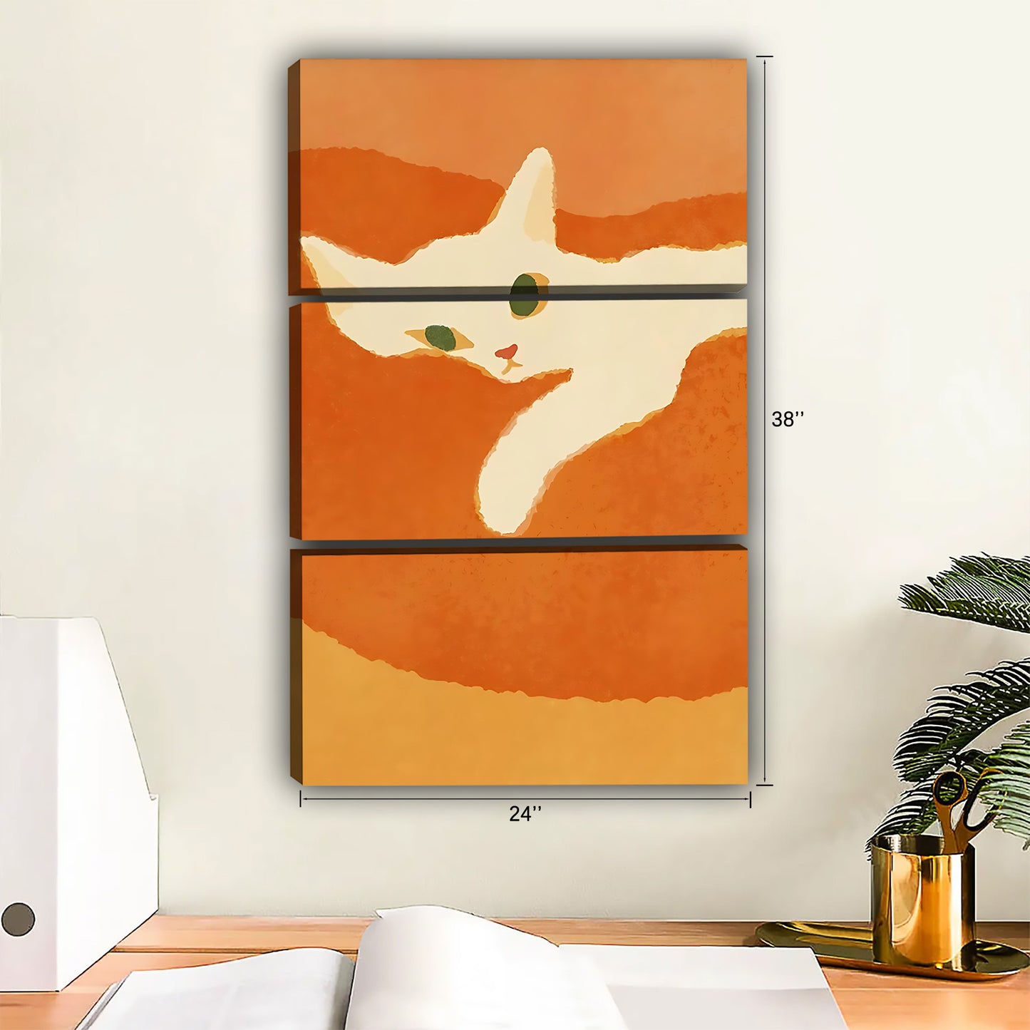 Funny Cat Art - Canvas Wall Art - Abstract Funny Living Room Decor| Liberty Signs #SZ128
