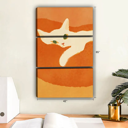 Funny Cat Art - Canvas Wall Art - Abstract Funny Living Room Decor| Liberty Signs #SZ128