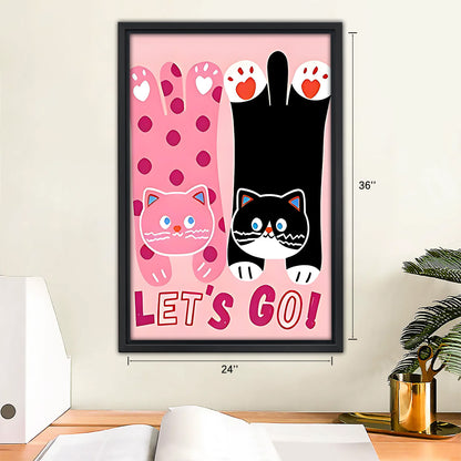 Funny Cat Art - Canvas Wall Art - Abstract Funny Living Room Decor| Liberty Signs #SZ129