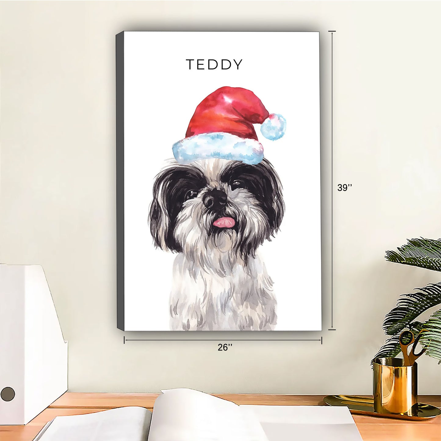 Funny Dog Art - Canvas Wall Art - Abstract Funny Living Room Decor| Liberty Signs #SZ131