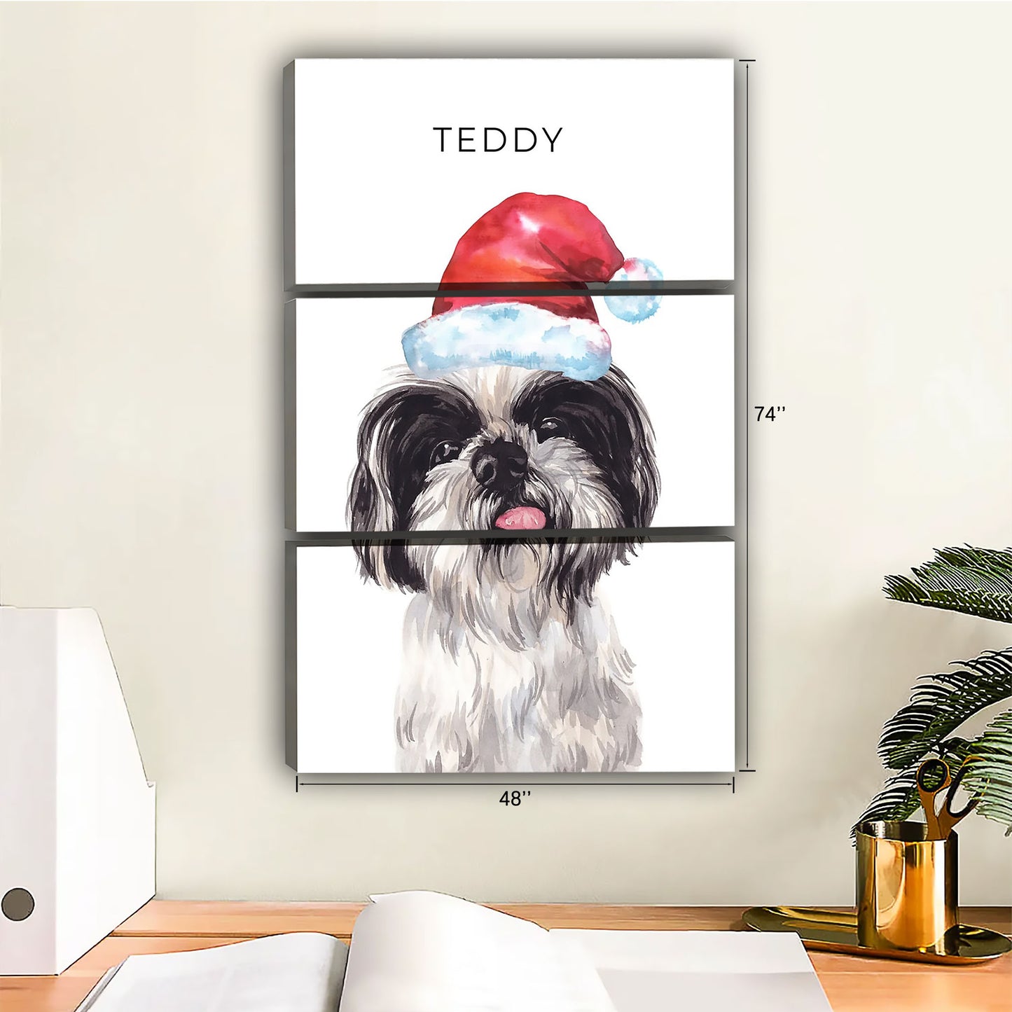 Funny Dog Art - Canvas Wall Art - Abstract Funny Living Room Decor| Liberty Signs #SZ131
