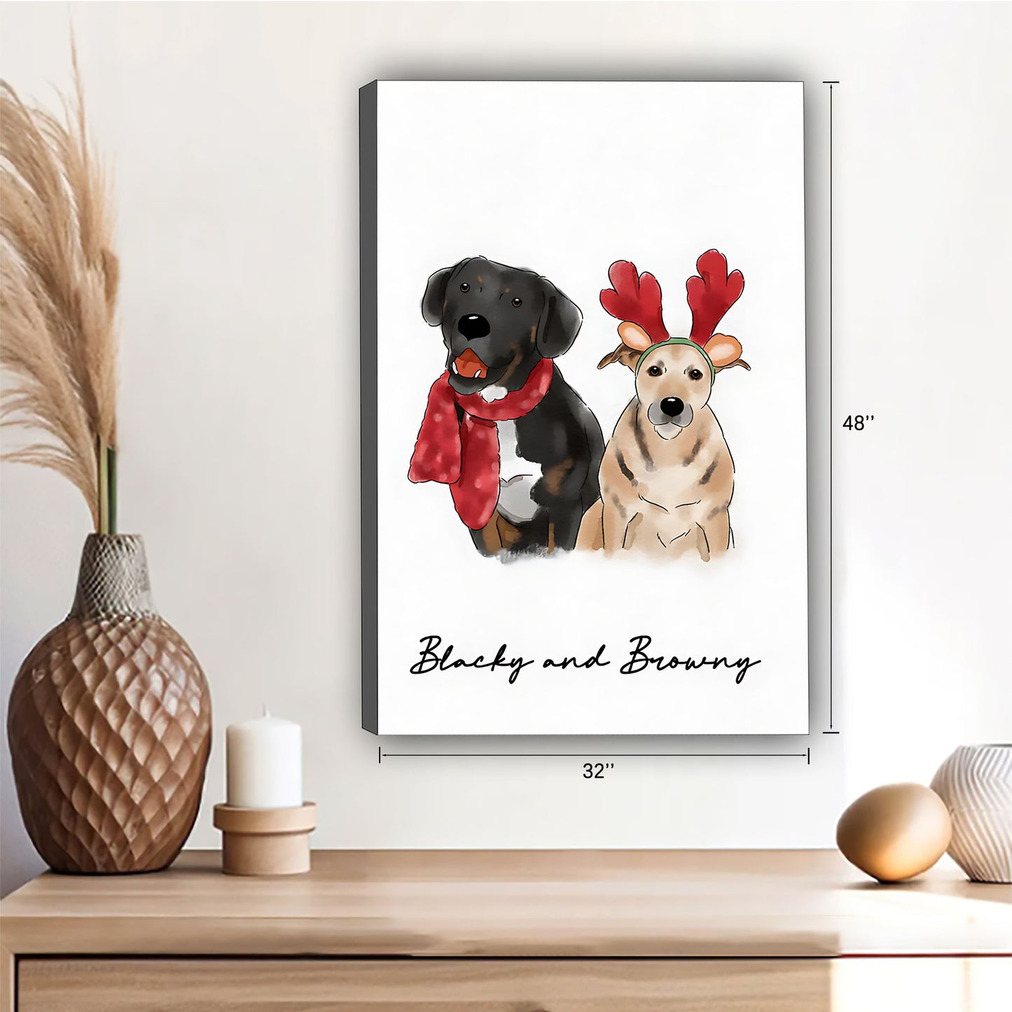 Funny Dog Art - Canvas Wall Art - Abstract Funny Living Room Decor| Liberty Signs #SZ134