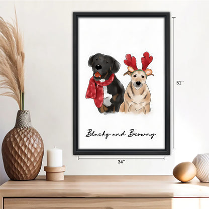 Funny Dog Art - Canvas Wall Art - Abstract Funny Living Room Decor| Liberty Signs #SZ134