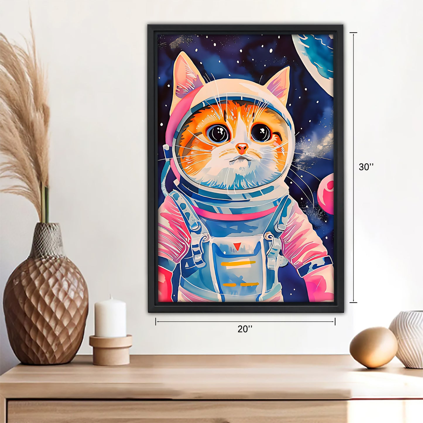 Funny Cat Art - Canvas Wall Art - Abstract Funny Living Room Decor| Liberty Signs #SZ137