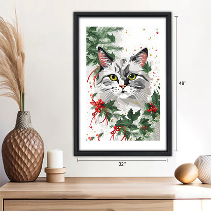 Funny Cat Art - Canvas Wall Art - Abstract Funny Living Room Decor| Liberty Signs #SZ139