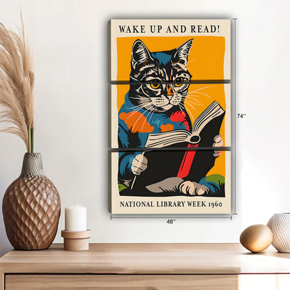 Funny Cat Art - Canvas Wall Art - Abstract Funny Living Room Decor| Liberty Signs #SZ142