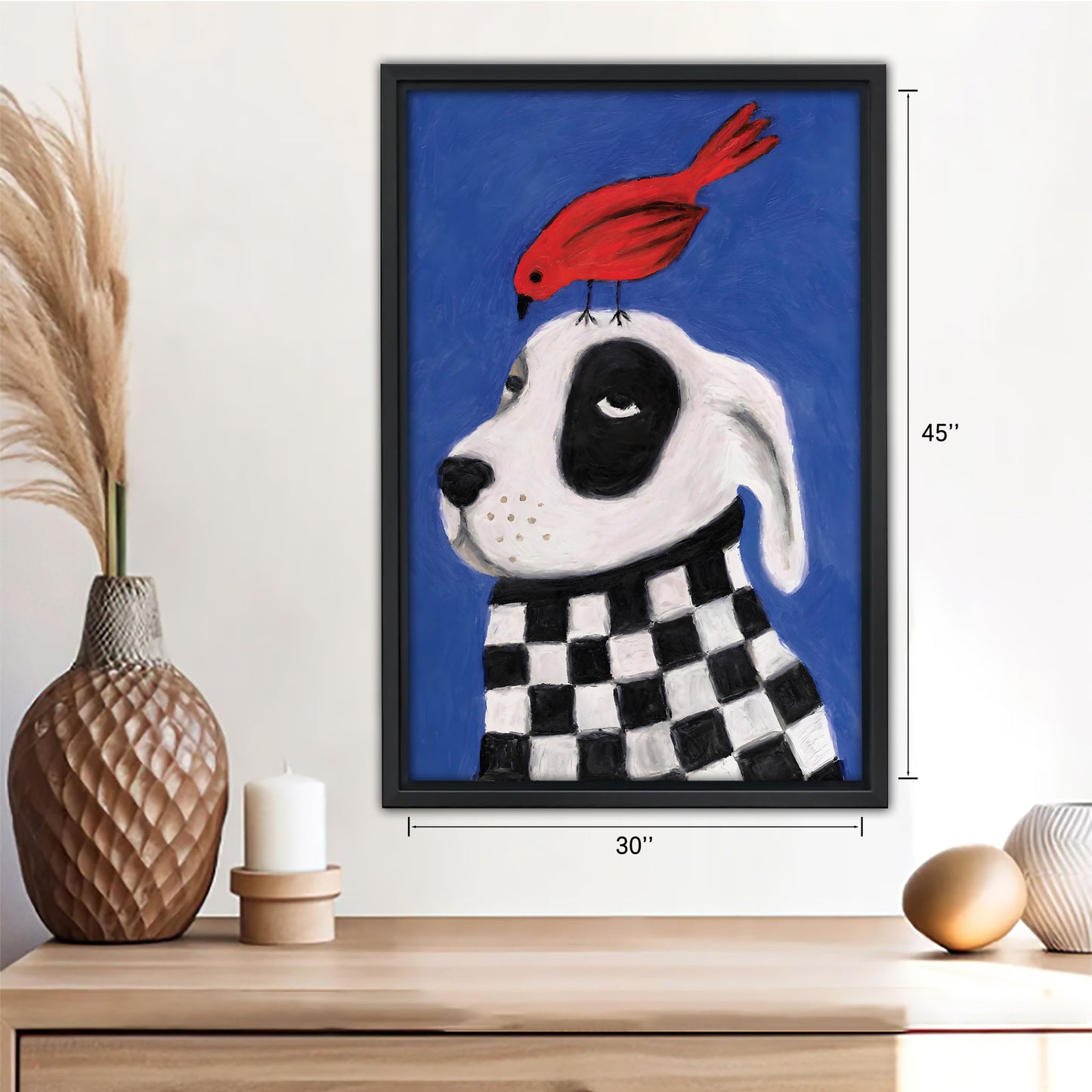 Funny Dog Art - Canvas Wall Art - Abstract Funny Living Room Decor| Liberty Signs #SZ143