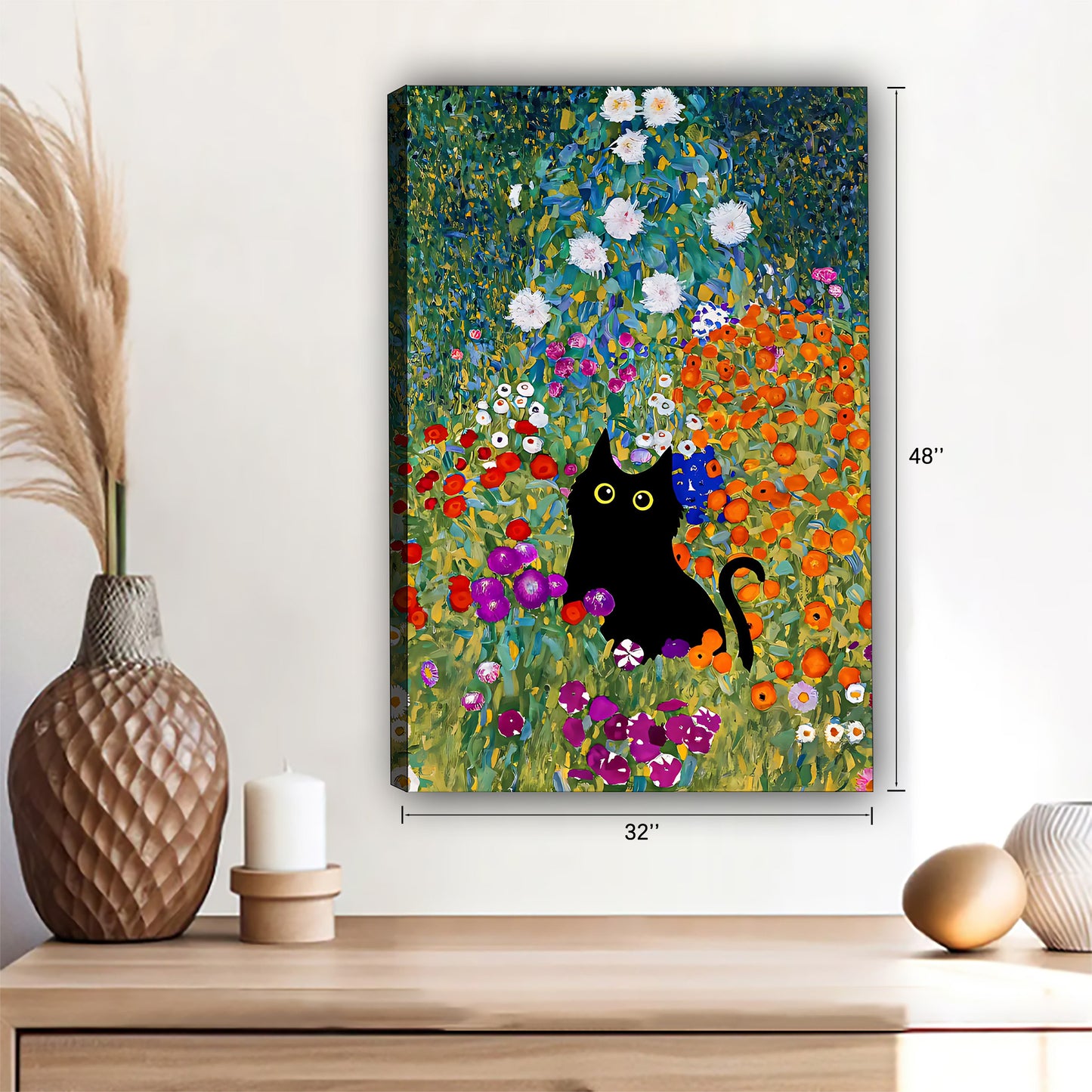 Funny Cat Art - Canvas Wall Art - Abstract Funny Living Room Decor| Liberty Signs #SZ144