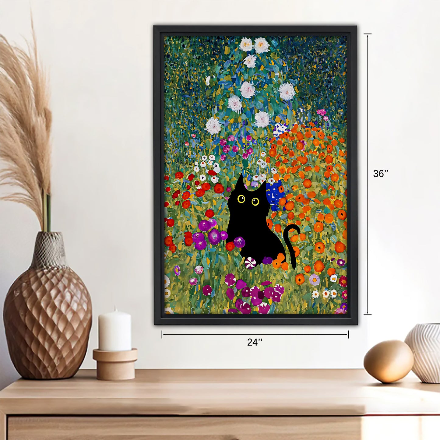 Funny Cat Art - Canvas Wall Art - Abstract Funny Living Room Decor| Liberty Signs #SZ144
