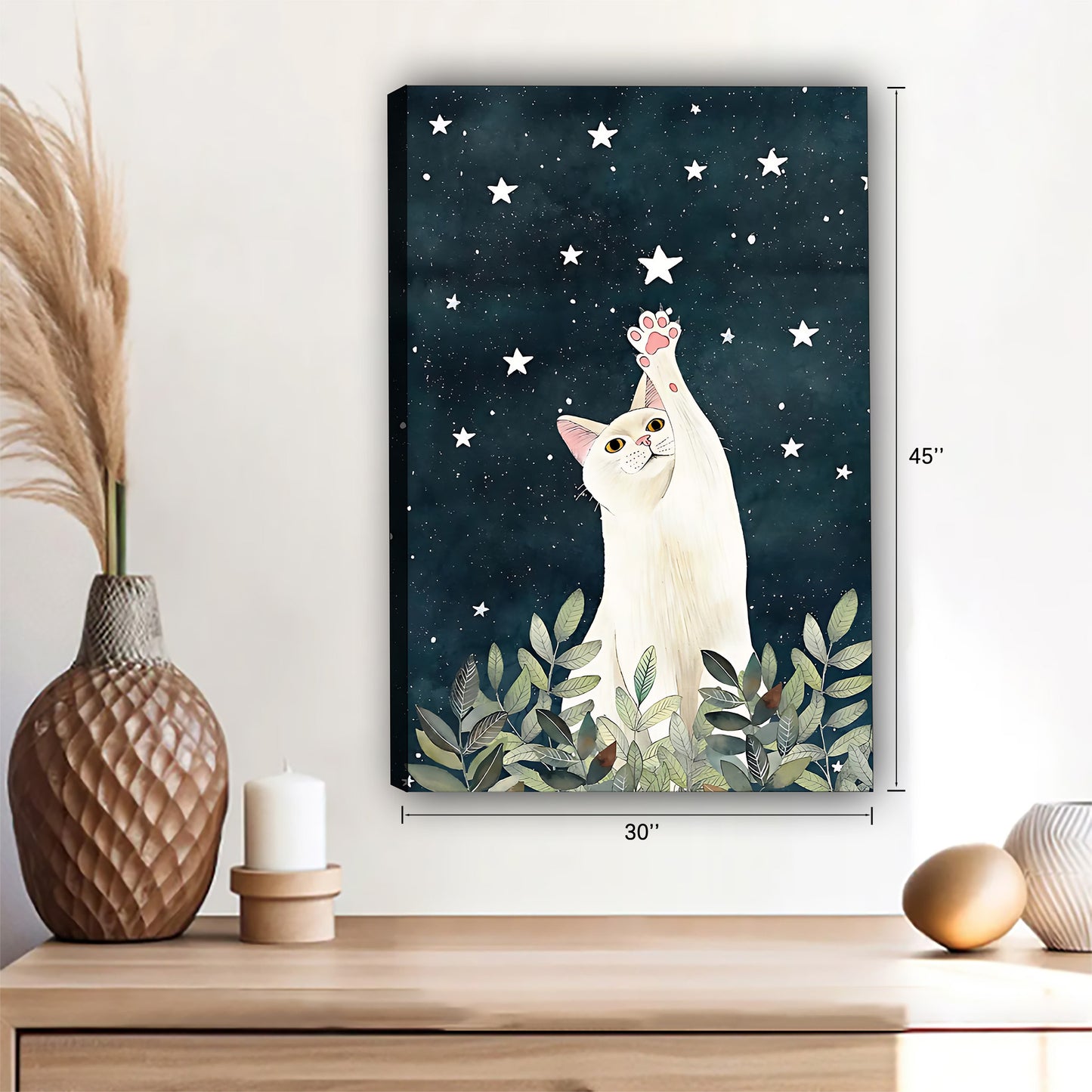 Funny Cat Art - Canvas Wall Art - Abstract Funny Living Room Decor| Liberty Signs #SZ145