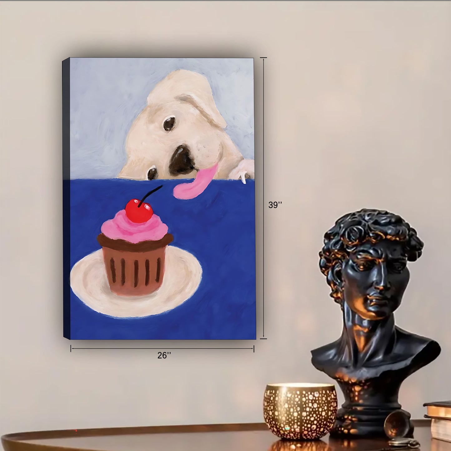 Funny Dog Art - Canvas Wall Art - Abstract Funny Living Room Decor| Liberty Signs #SZ151