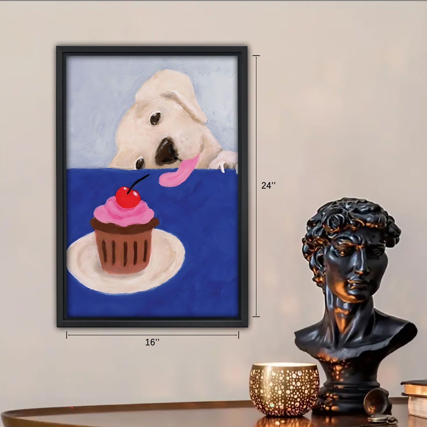 Funny Dog Art - Canvas Wall Art - Abstract Funny Living Room Decor| Liberty Signs #SZ151