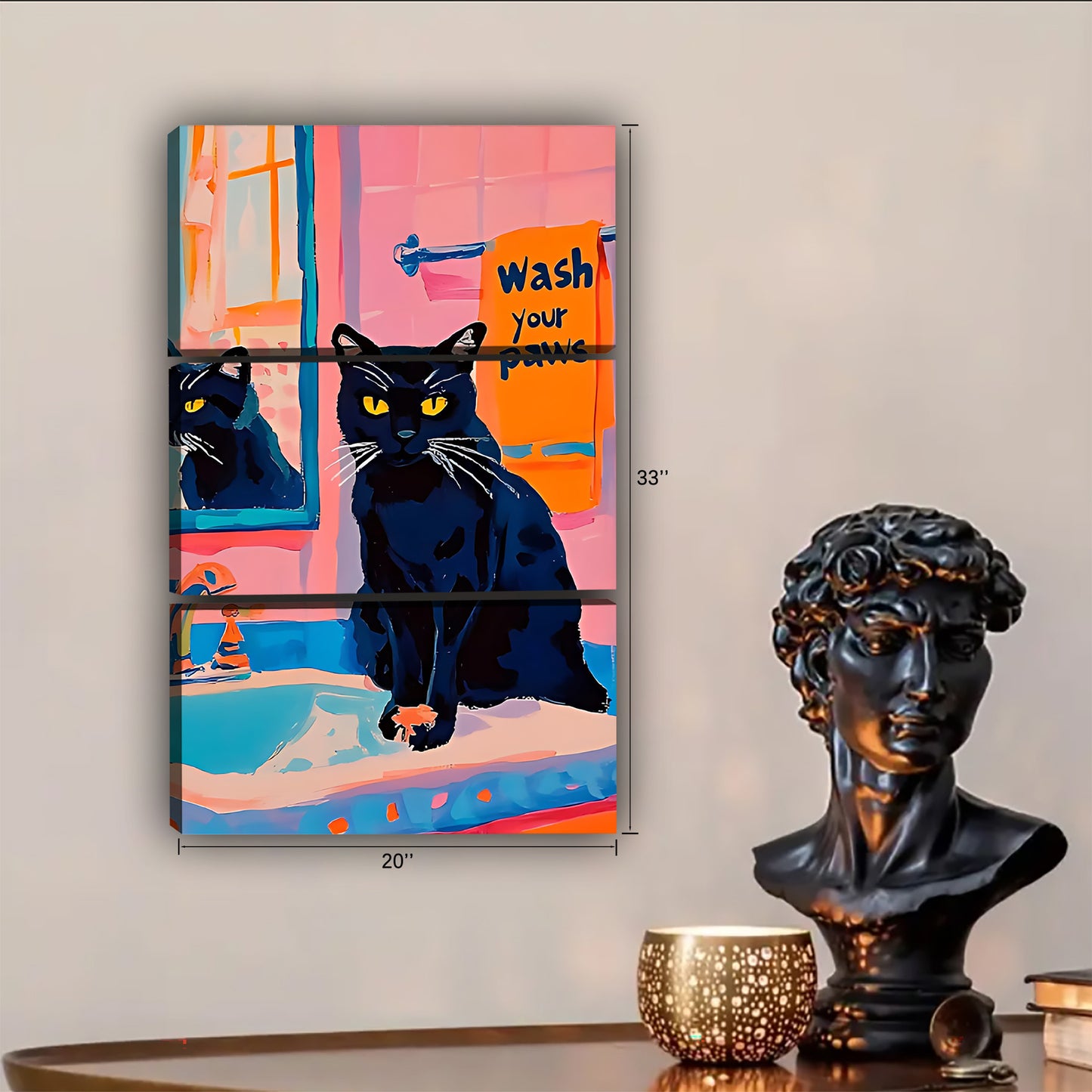 Funny Cat Art - Canvas Wall Art - Abstract Funny Living Room Decor| Liberty Signs #SZ152