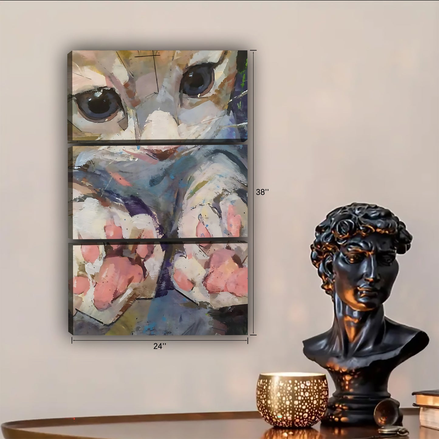 Funny Cat Art - Canvas Wall Art - Abstract Funny Living Room Decor| Liberty Signs #SZ153