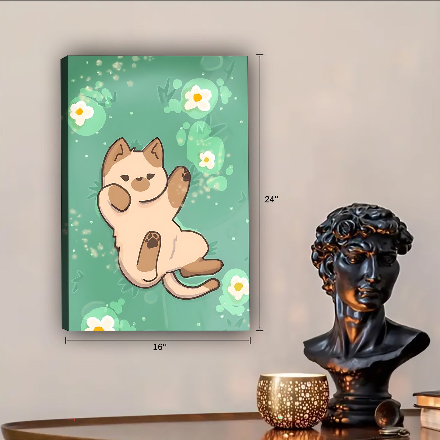 Funny Cat Art - Canvas Wall Art - Abstract Funny Living Room Decor| Liberty Signs #SZ154
