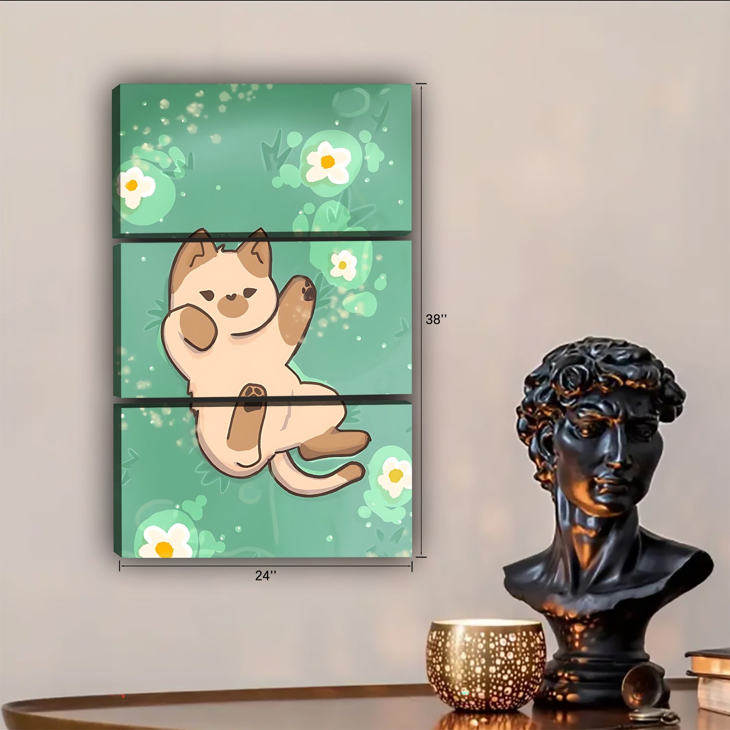 Funny Cat Art - Canvas Wall Art - Abstract Funny Living Room Decor| Liberty Signs #SZ154
