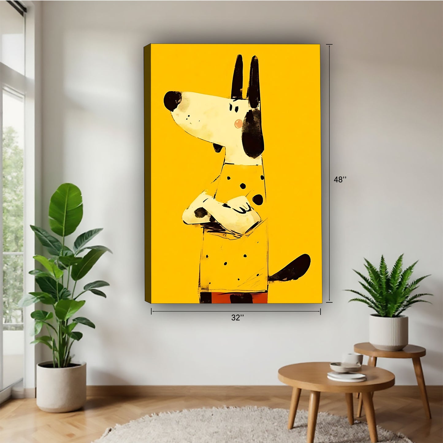 Funny Dog Art - Canvas Wall Art - Abstract Funny Living Room Decor| Liberty Signs #SZ159