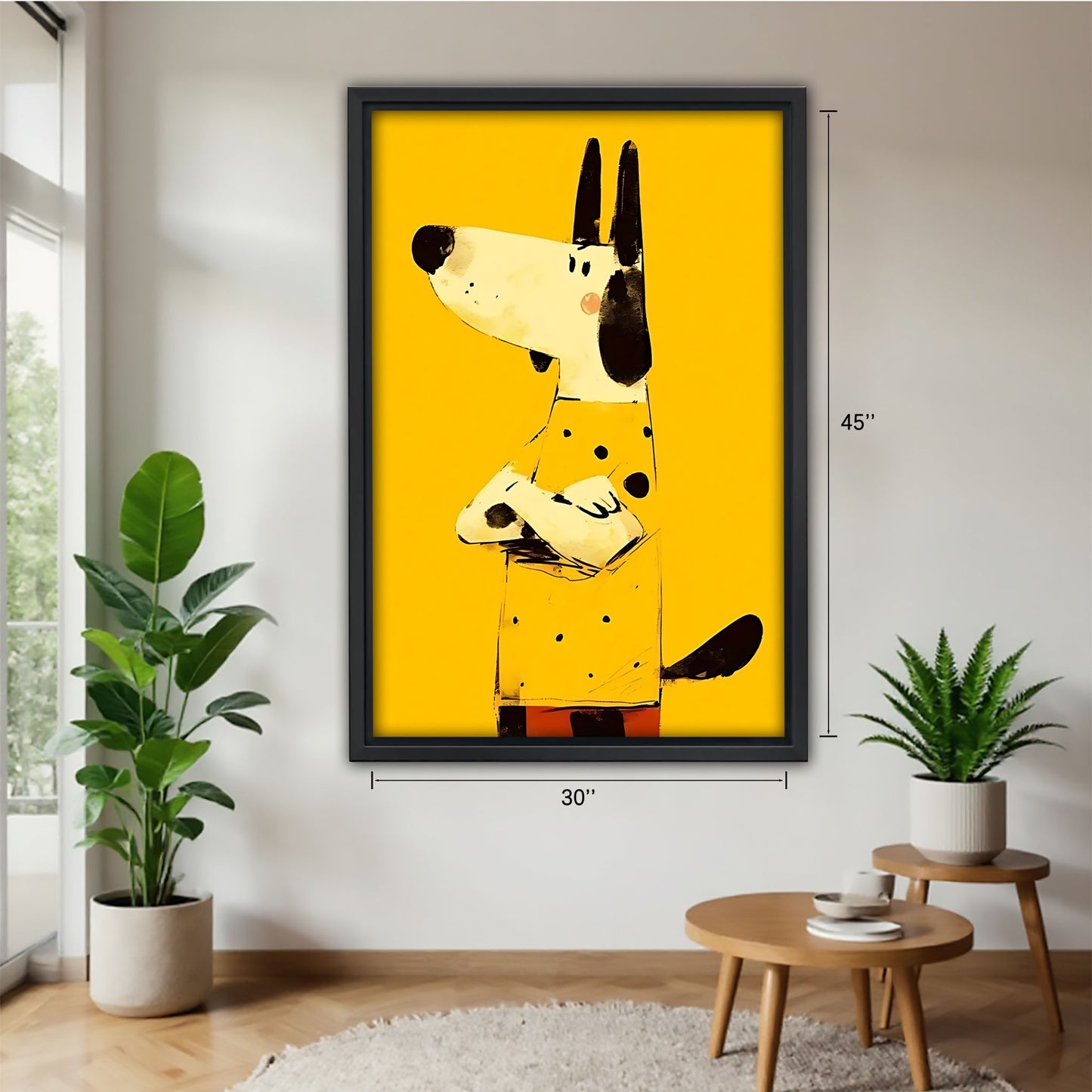 Funny Dog Art - Canvas Wall Art - Abstract Funny Living Room Decor| Liberty Signs #SZ159