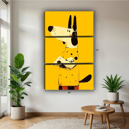 Funny Dog Art - Canvas Wall Art - Abstract Funny Living Room Decor| Liberty Signs #SZ159
