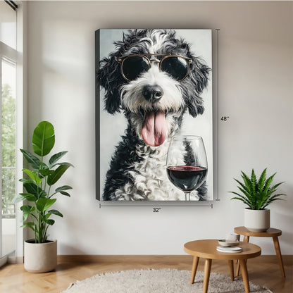 Funny Dog Art - Canvas Wall Art - Abstract Funny Living Room Decor| Liberty Signs #SZ160