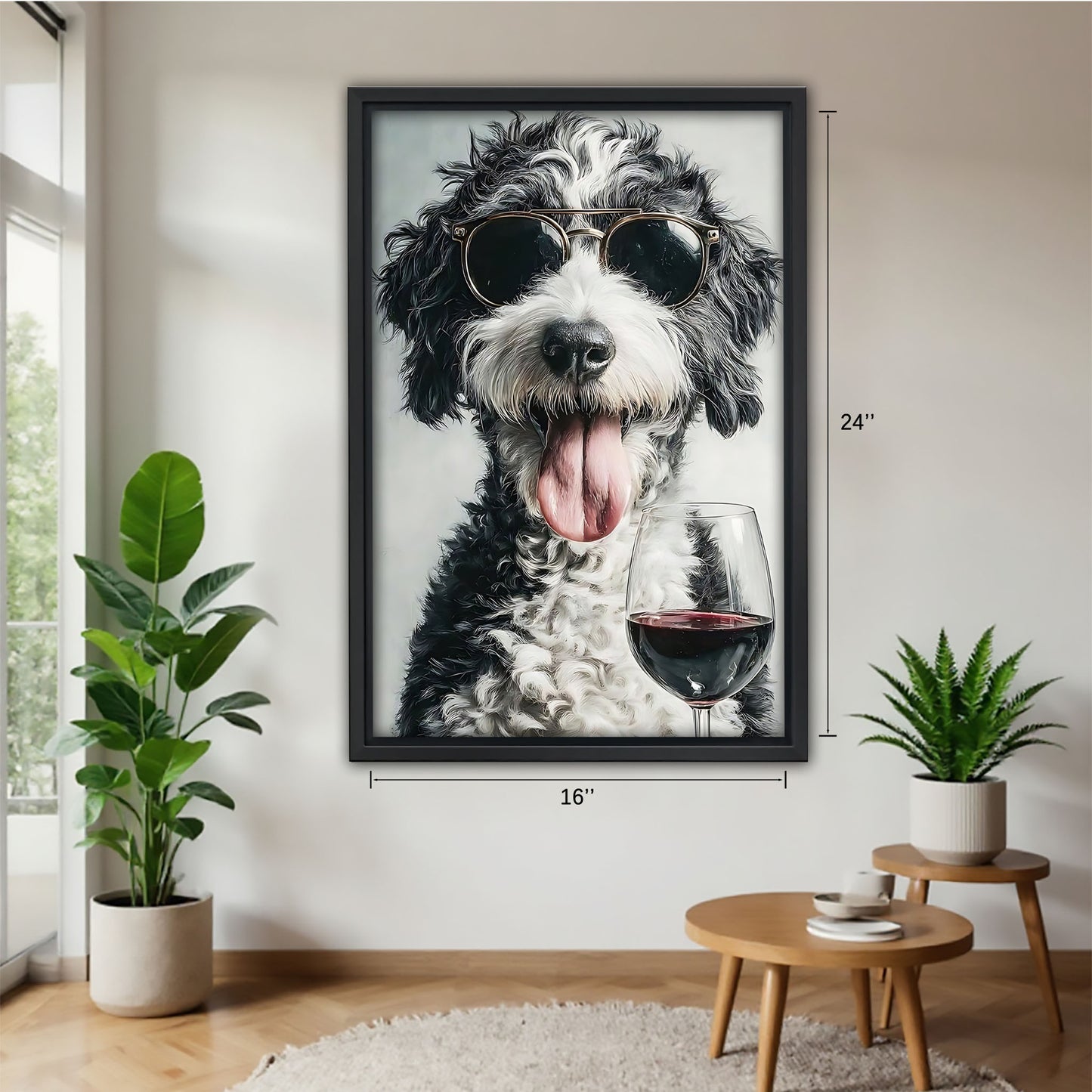 Funny Dog Art - Canvas Wall Art - Abstract Funny Living Room Decor| Liberty Signs #SZ160