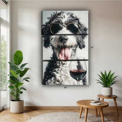 Funny Dog Art - Canvas Wall Art - Abstract Funny Living Room Decor| Liberty Signs #SZ160
