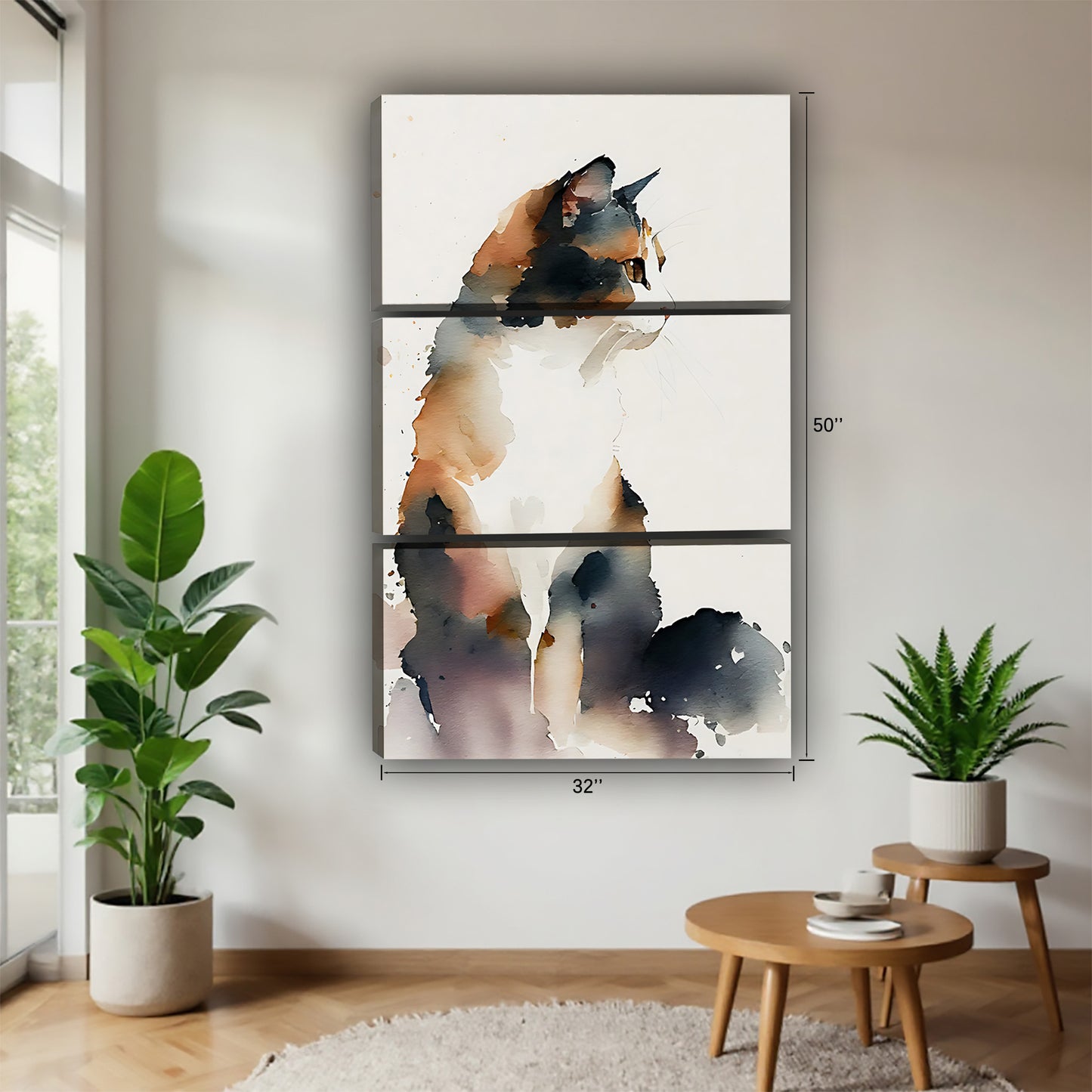 Funny Cat Art - Canvas Wall Art - Abstract Funny Living Room Decor| Liberty Signs #SZ161