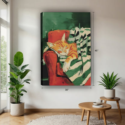 Funny Cat Art - Canvas Wall Art - Abstract Funny Living Room Decor| Liberty Signs #SZ165