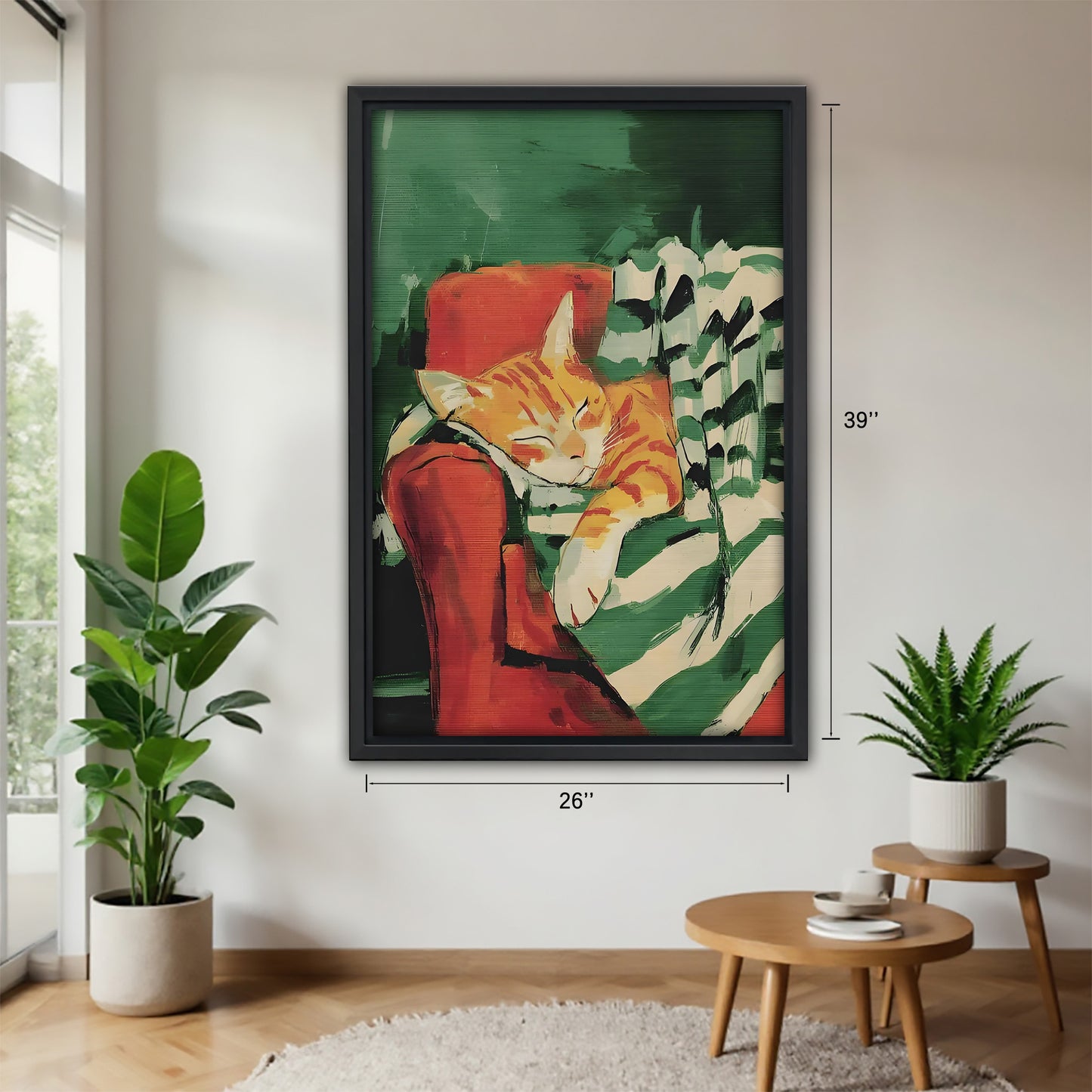 Funny Cat Art - Canvas Wall Art - Abstract Funny Living Room Decor| Liberty Signs #SZ165