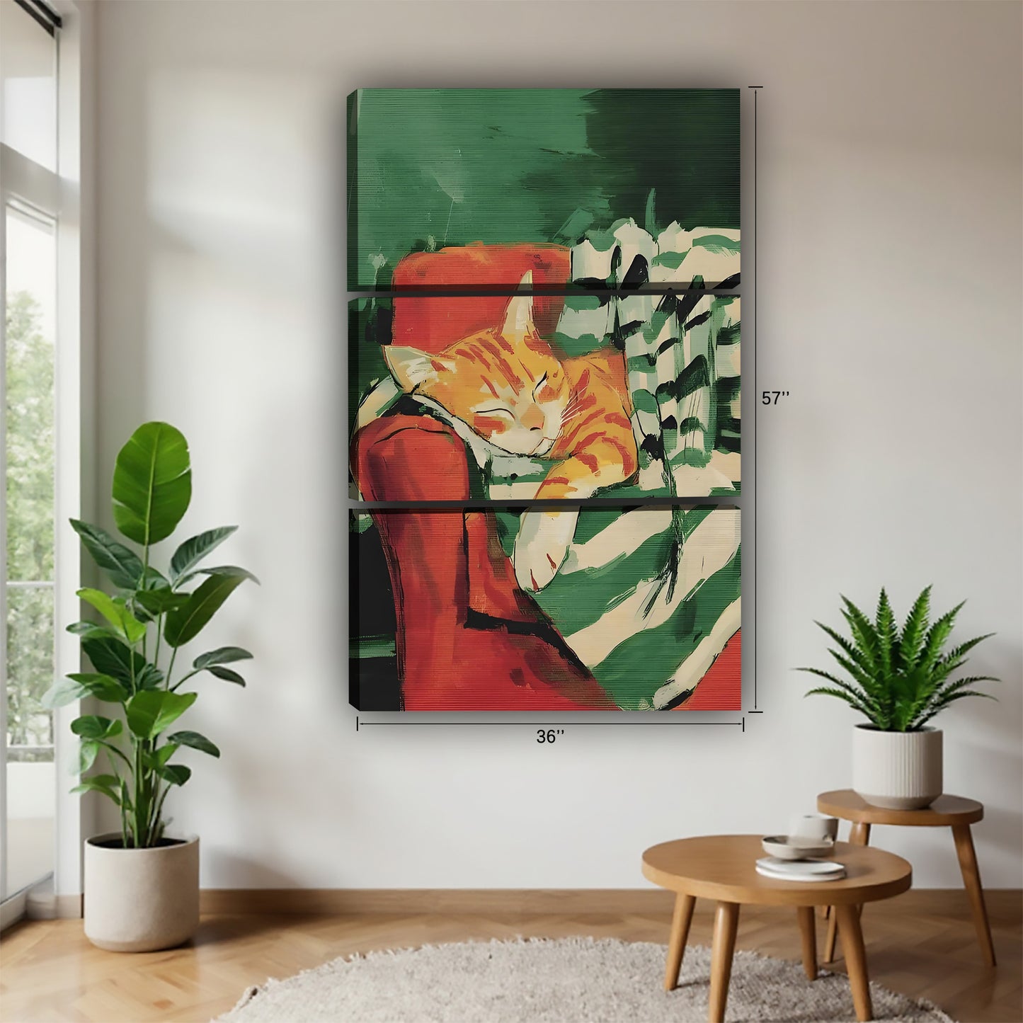 Funny Cat Art - Canvas Wall Art - Abstract Funny Living Room Decor| Liberty Signs #SZ165