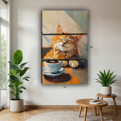 Funny Cat Art - Canvas Wall Art - Abstract Funny Living Room Decor| Liberty Signs #SZ166