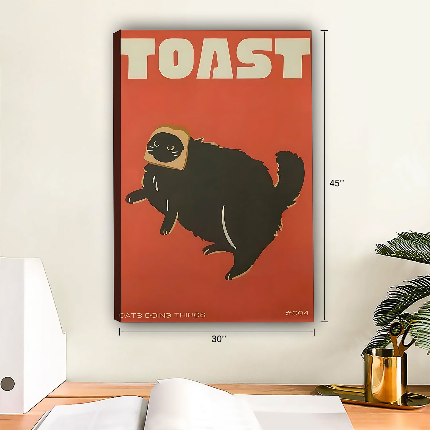 Funny Cat Art - Canvas Wall Art - Abstract Funny Living Room Decor| Liberty Signs #SZ167