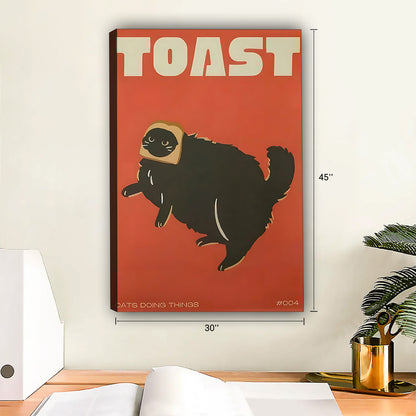 Funny Cat Art - Canvas Wall Art - Abstract Funny Living Room Decor| Liberty Signs #SZ167