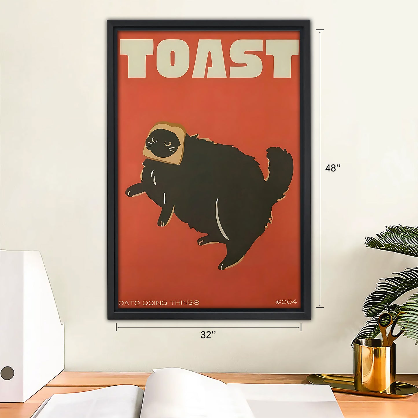 Funny Cat Art - Canvas Wall Art - Abstract Funny Living Room Decor| Liberty Signs #SZ167